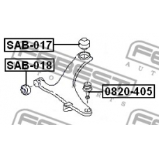SAB-017 FEBEST Подвеска, рычаг независимой подвески колеса