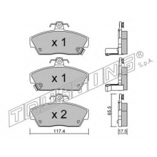 121.0 TRUSTING Комплект тормозных колодок, дисковый тормоз