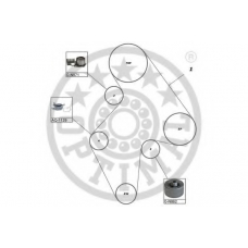 SK-1017AQ1 OPTIMAL Водяной насос + комплект зубчатого ремня