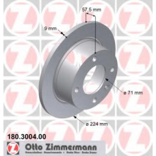 180.3004.00 ZIMMERMANN Тормозной диск