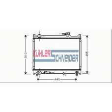 2204501 KUHLER SCHNEIDER Радиатор, охлаждение двигател