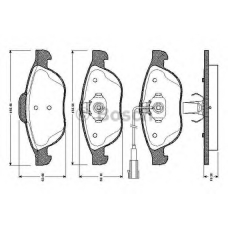 0 986 TB2 767 BOSCH Комплект тормозных колодок, дисковый тормоз