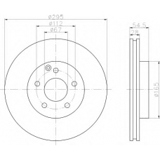 8DD 355 108-791 HELLA Тормозной диск