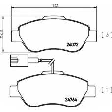 8DB 355 014-471 HELLA Комплект тормозных колодок, дисковый тормоз