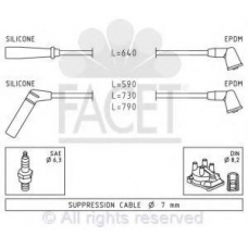 4.9410 FACET Ккомплект проводов зажигания