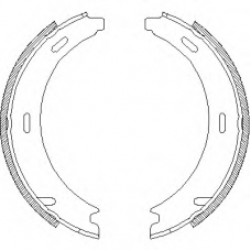 4094.02 REMSA Комплект тормозных колодок, стояночная тормозная с