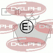LP1511 DELPHI Комплект тормозных колодок, дисковый тормоз