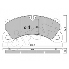 822-956-0 CIFAM Комплект тормозных колодок, дисковый тормоз