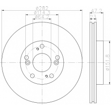 MDC1766 MINTEX Тормозной диск