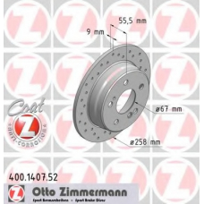 400.1407.52 ZIMMERMANN Тормозной диск