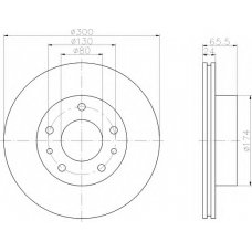 8DD 355 104-421 HELLA Тормозной диск