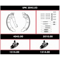 SPK 3045.02 WOKING Комплект тормозов, барабанный тормозной механизм
