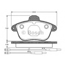 0 986 TB2 220 BOSCH Комплект тормозных колодок, дисковый тормоз