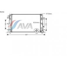 MS2402 AVA Радиатор, охлаждение двигателя