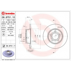 08.9751.11 BREMBO Тормозной диск