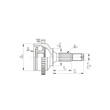 CVJ5670.10 OPEN PARTS Шарнирный комплект, приводной вал