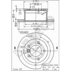 BS 7611 BRECO Тормозной диск