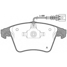 BPA1045.01 OPEN PARTS Комплект тормозных колодок, дисковый тормоз