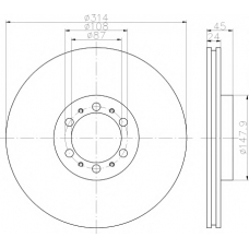 8DD 355 118-741 HELLA PAGID Тормозной диск