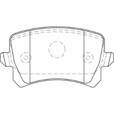 FD7350A NECTO Комплект тормозных колодок, дисковый тормоз