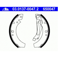 03.0137-0047.2 ATE Комплект тормозных колодок