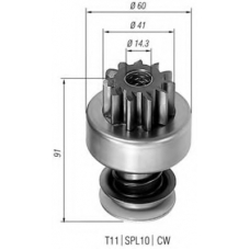 940113020108 MAGNETI MARELLI Ведущая шестерня, стартер