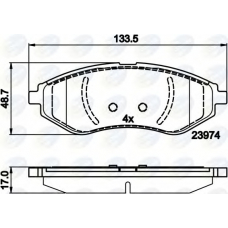 CBP01598 COMLINE Комплект тормозных колодок, дисковый тормоз