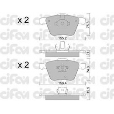 822-599-0 CIFAM Комплект тормозных колодок, дисковый тормоз