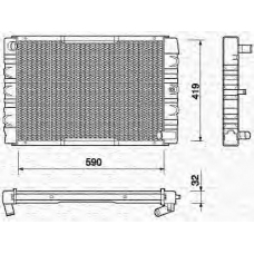 350213715000 MAGNETI MARELLI Радиатор, охлаждение двигателя