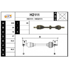 H2111 SNRA Приводной вал