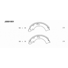 J3501001 NIPPARTS Комплект тормозных колодок