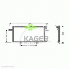 94-5264 KAGER Конденсатор, кондиционер