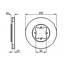 0 986 478 448 BOSCH Тормозной диск