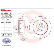 08.A333.10 BREMBO Тормозной диск