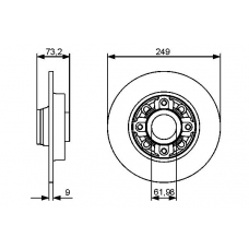 0 986 479 388 BOSCH Тормозной диск