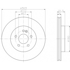 8DD 355 121-041 HELLA PAGID Тормозной диск