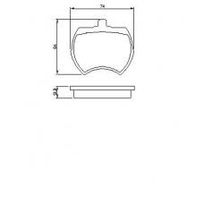 0 986 424 005 BOSCH Комплект тормозных колодок, дисковый тормоз