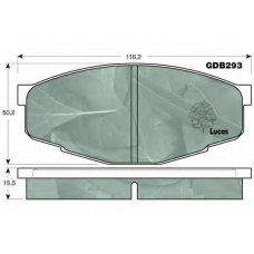 GDB293 TRW Комплект тормозных колодок, дисковый тормоз