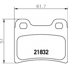 N-133 COBREQ Комплект тормозных колодок, дисковый тормоз