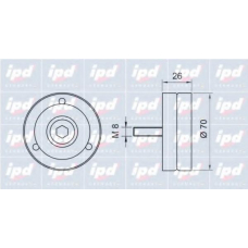 15-3083 IPD Паразитный / ведущий ролик, поликлиновой ремень
