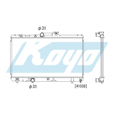 PA010285 KOYO P-tank corrugate-fin ass'y