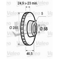 186271 VALEO Тормозной диск