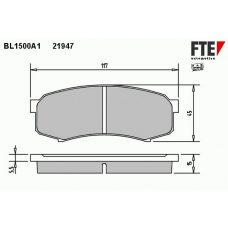 BL1500A1 FTE Колодки тормозные