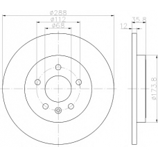 8DD 355 111-801 HELLA PAGID Тормозной диск