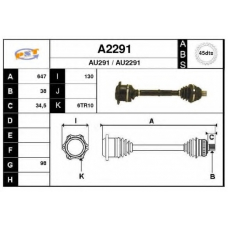 A2291 SNRA Приводной вал