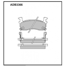 ADB3366 Allied Nippon Тормозные колодки