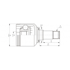 CVJ5702.20 OPEN PARTS Шарнирный комплект, приводной вал