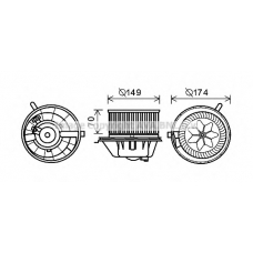 VW8342 Prasco Электродвигатель, вентиляция салона