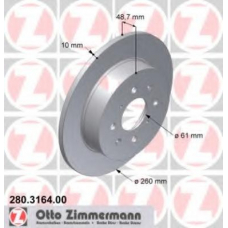 280.3164.00 ZIMMERMANN Тормозной диск