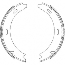 4093.01 ROADHOUSE Комплект тормозных колодок, стояночная тормозная с